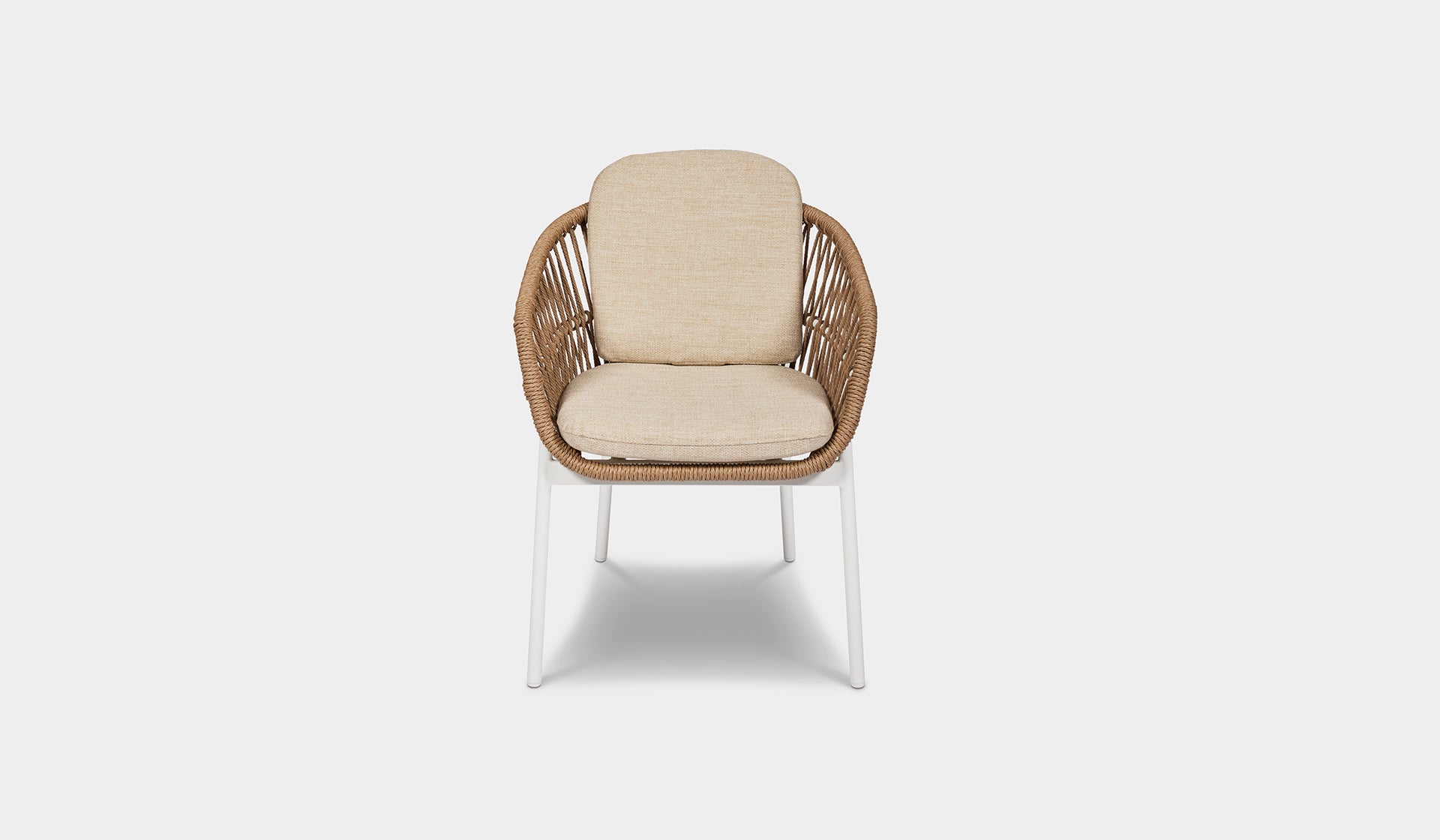 ibiza dining chair white and natural