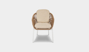ibiza dining chair white and natural