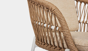 ibiza dining chair white and natural rope