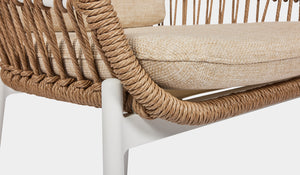 white ibiza dining chair rope
