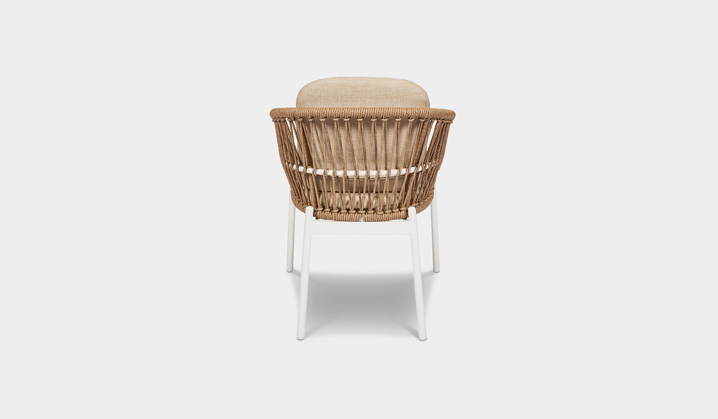 rope white natural dining chair outdoor