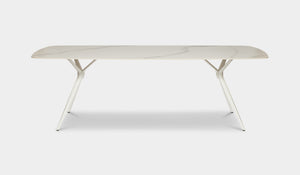 white stone table top outdoor dining table