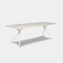 Load image into Gallery viewer, white sintered stone outdoor dining table 240cm