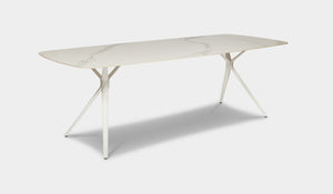 sintered stone white marble outdoor table