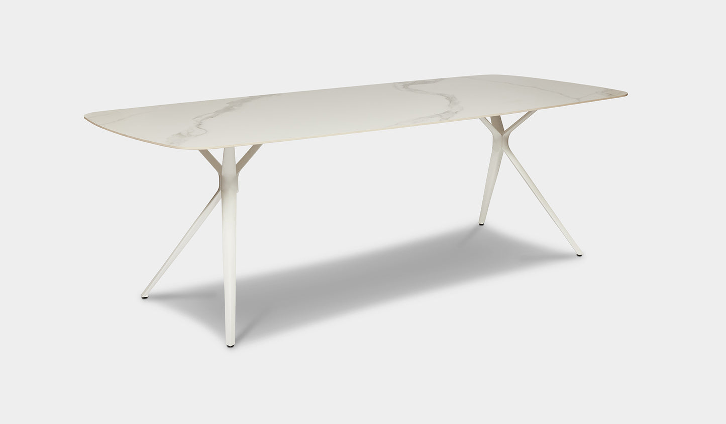 sintered stone white outdoor dining table 180cm