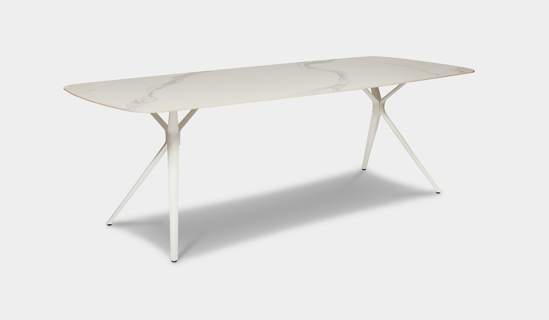 sintered stone white outdoor dining table 180cm