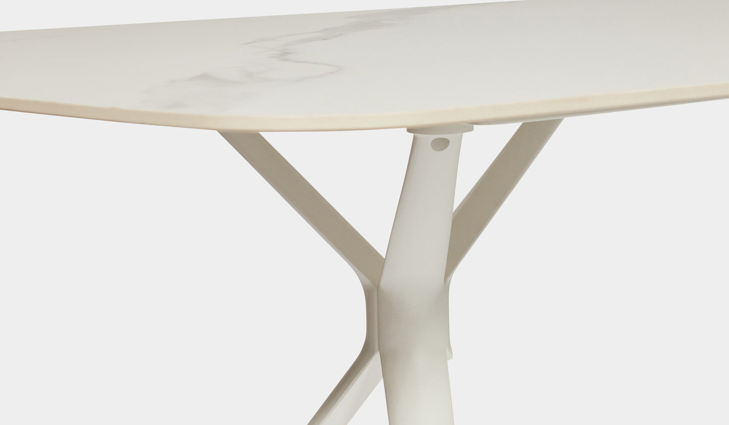 sintered stone white outdoor dining table 180 x 90cm