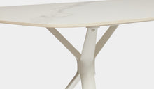 Load image into Gallery viewer, 240cm white stone table top outdoor dining table