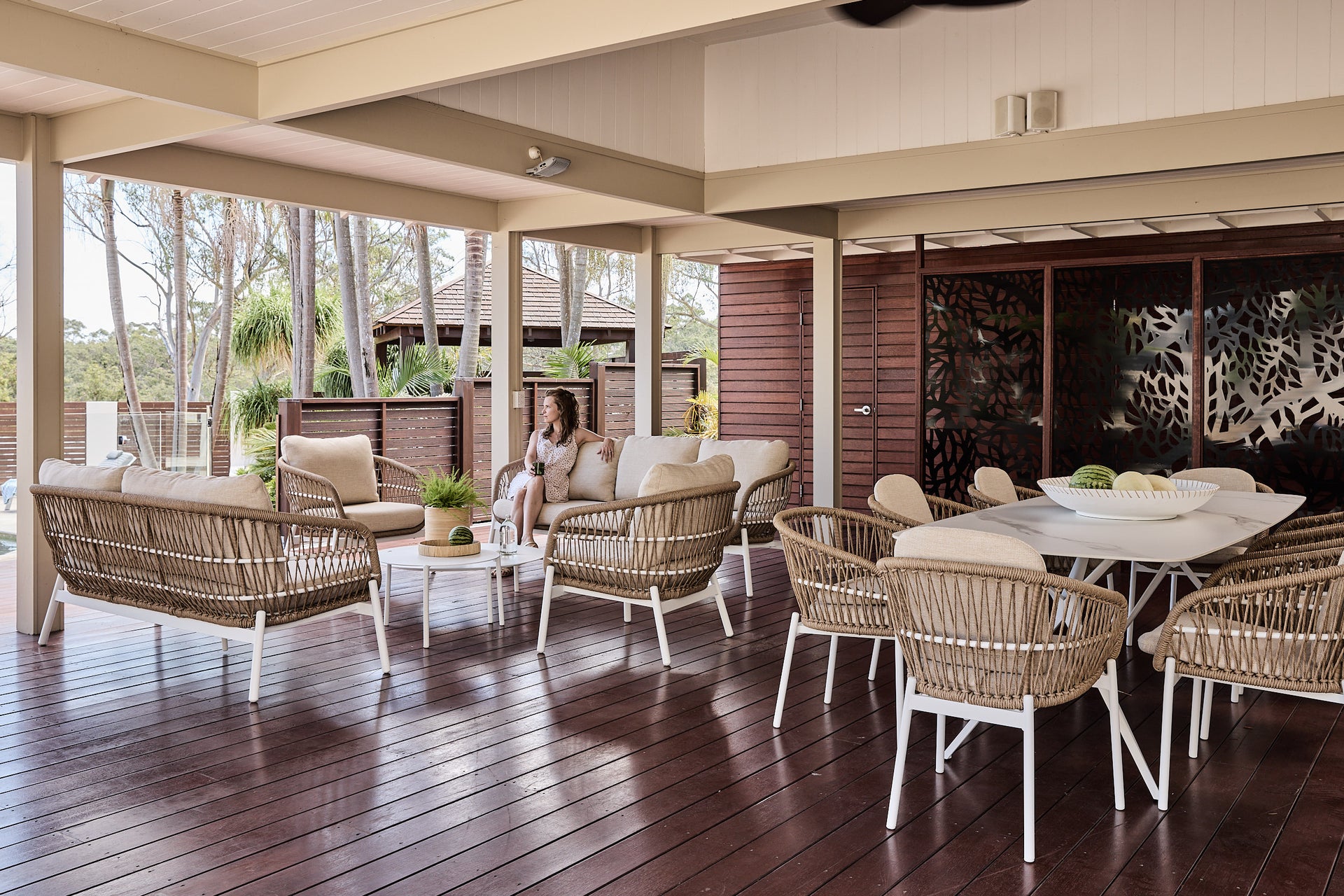 Ibiza Sofa 6 Piece Setting White