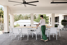 Load image into Gallery viewer, Kai dining 2.8-3.4m extension table with white noosa arm and noosa side chairs