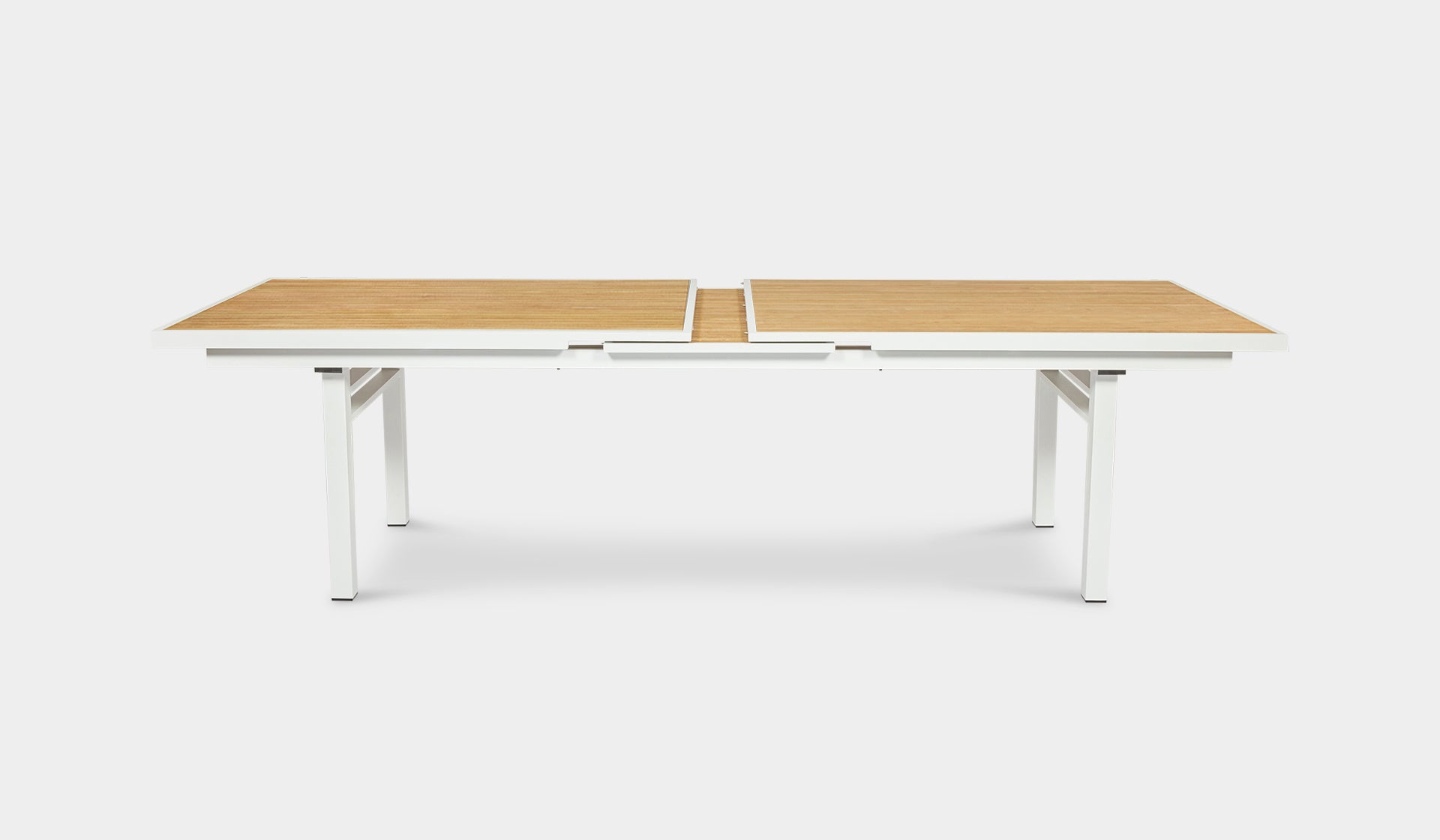 Kai white extension table aluminum white