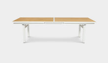 Load image into Gallery viewer, Kai white extension table white aluminum and teak