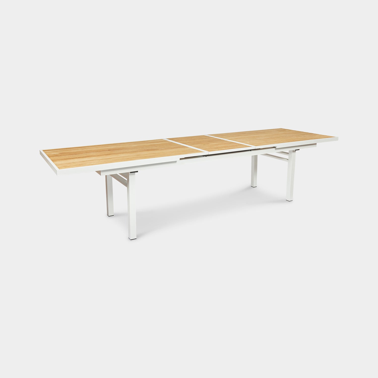 kai teak outdoor extension table white