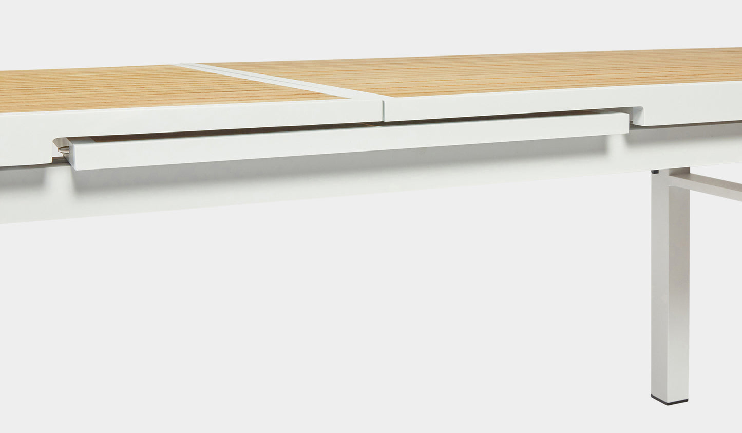 teak table Kai white extension table