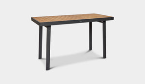 outdoor bar table teak with charcoal aluminum 