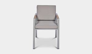 kai grey outdoor chair teak arm