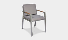 Load image into Gallery viewer, teak arm kai grey outdoor chair