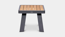 Load image into Gallery viewer, kai side table charcoal teak top charcoal aluminum 