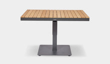 Load image into Gallery viewer, teak adjustable coffee table charcoal and teak
