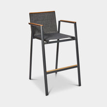 Load image into Gallery viewer, mackay bar chair aluminum with teak elements