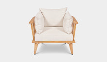 Load image into Gallery viewer, mauritius outdoor sofa setting natural teak and white cushions