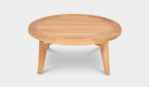 teak round coffee table
