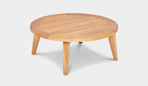 teak round nesting coffee table 