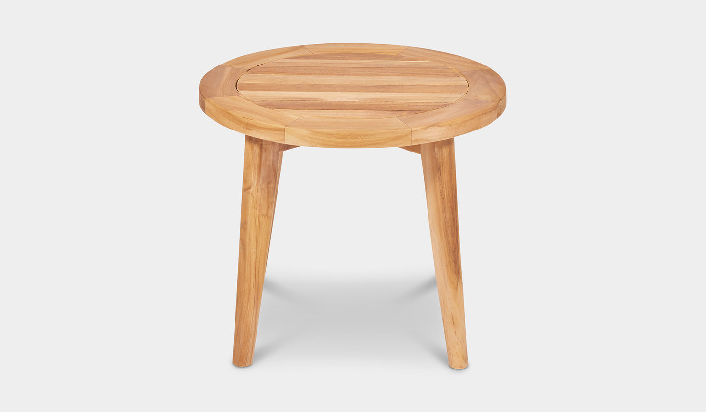 teak side nesting table