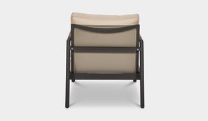 miami 1 seater outdoor sofa beige and charcoal