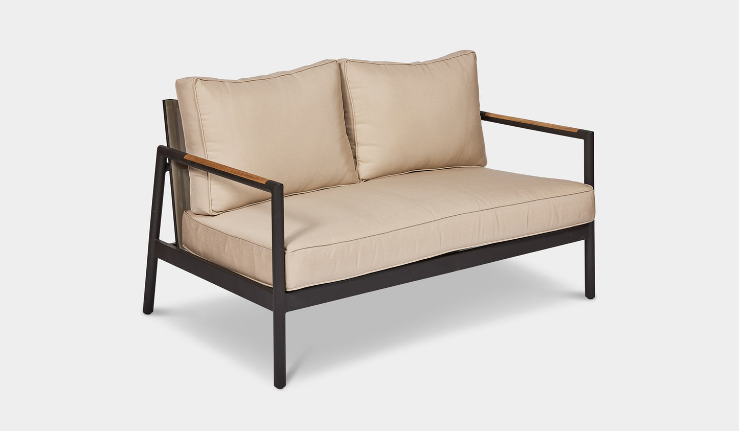 miami outdoor sofa 2 seater charcoal