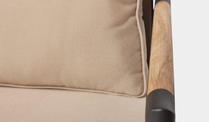 beige cushion 2 seater outdoor sofa miami