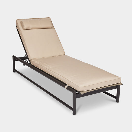 miami outdoor sunlounger beige 