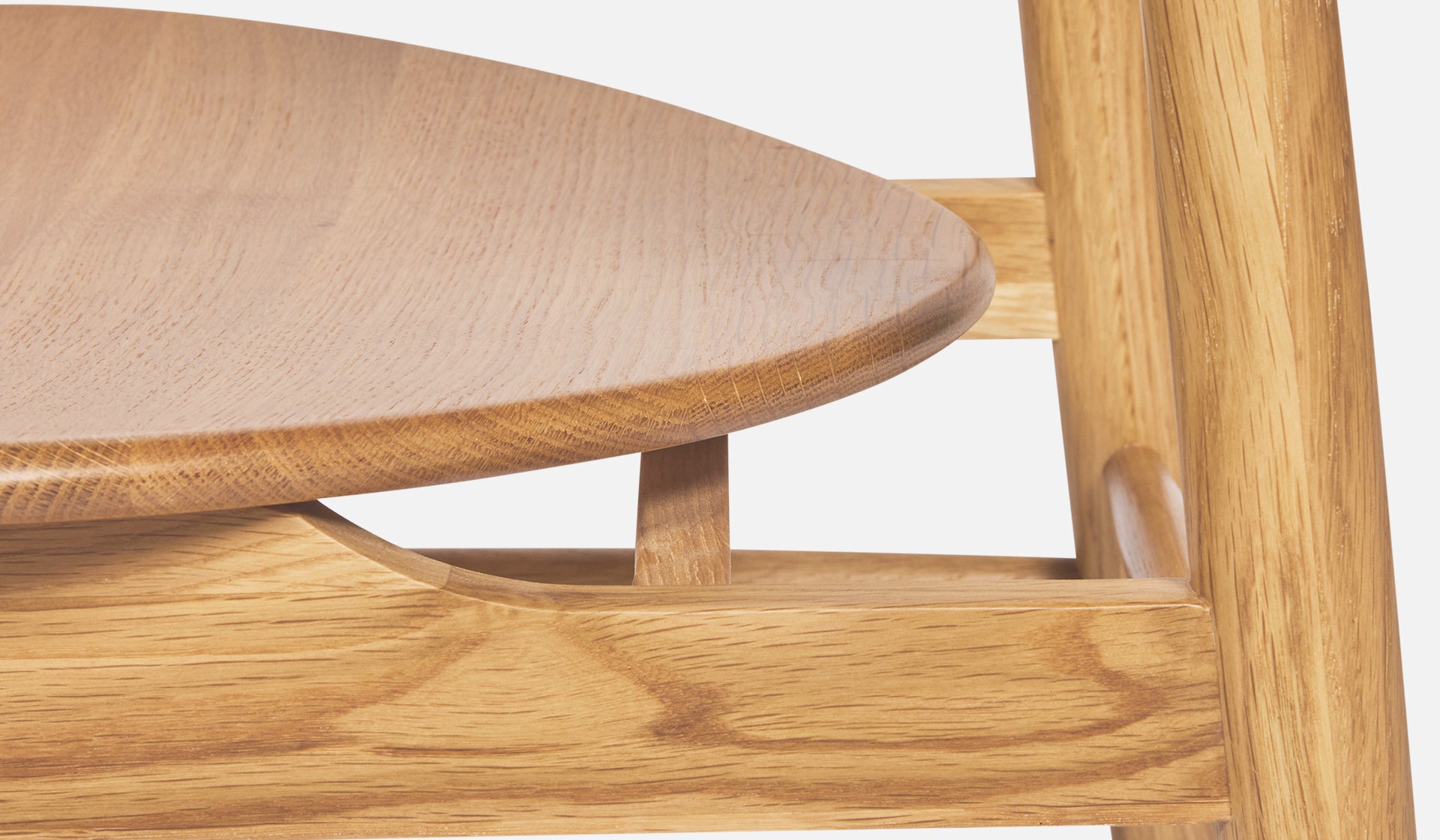 curved dining chair natural colour