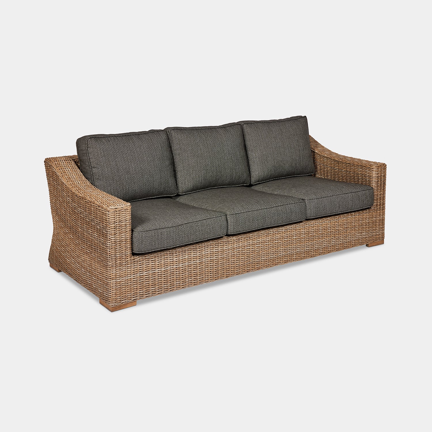 monaco wicker outdoor sofa 3 seater