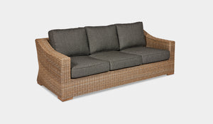 3 seater outdoor lounge wicker