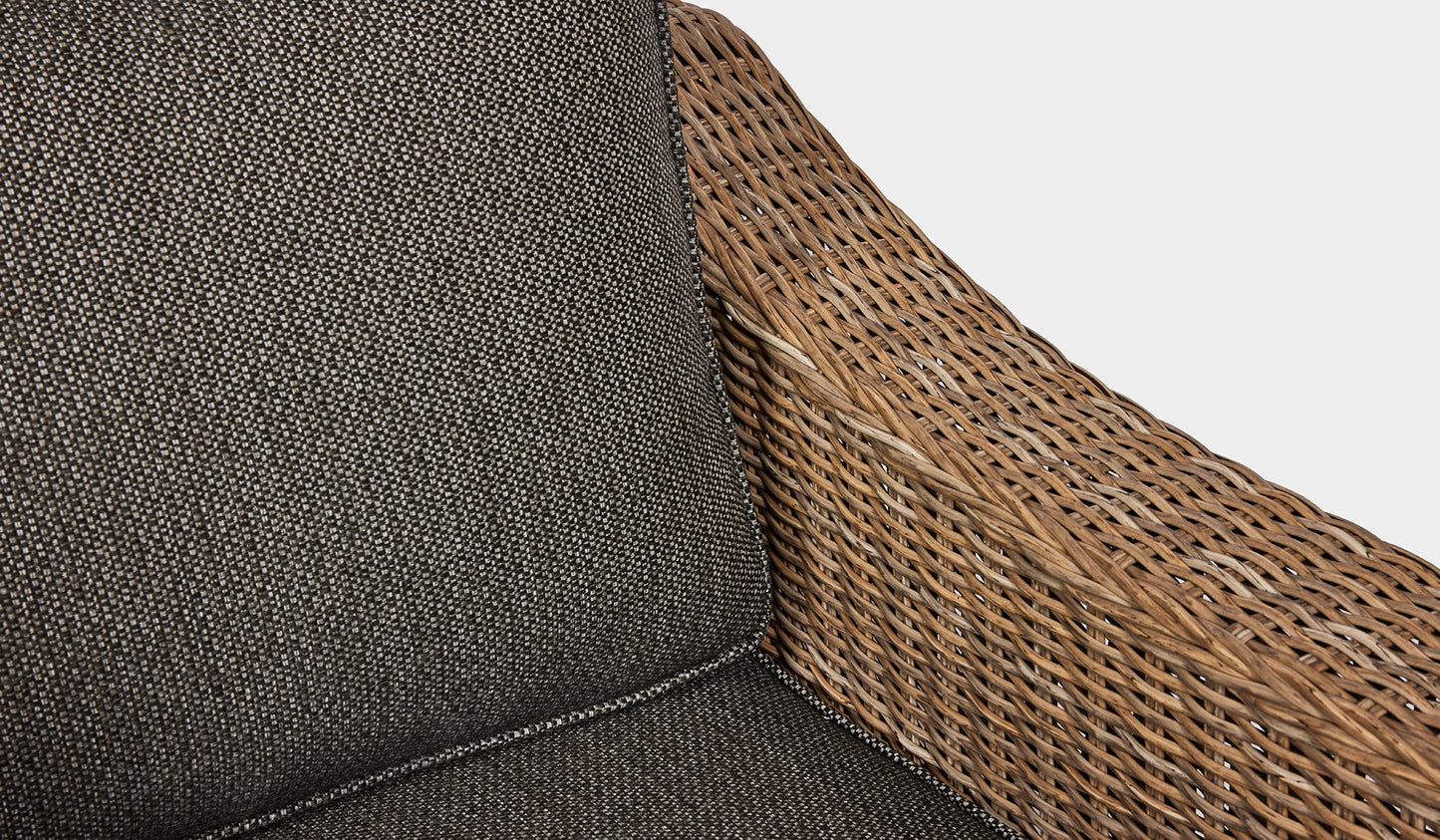 outdoor sofa wicker 3 seat