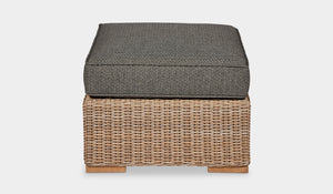 grey cushion outdoor ottoman
