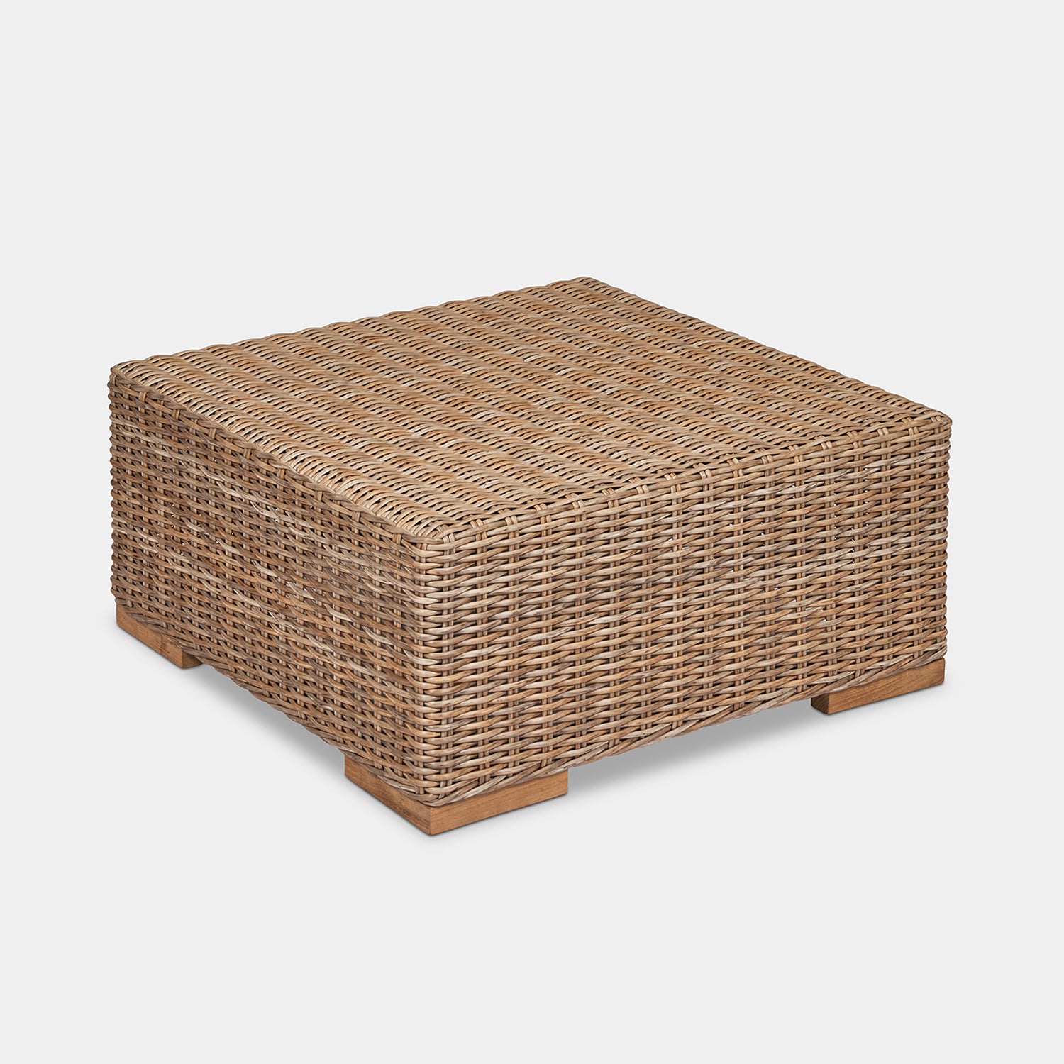 wicker ottoman 