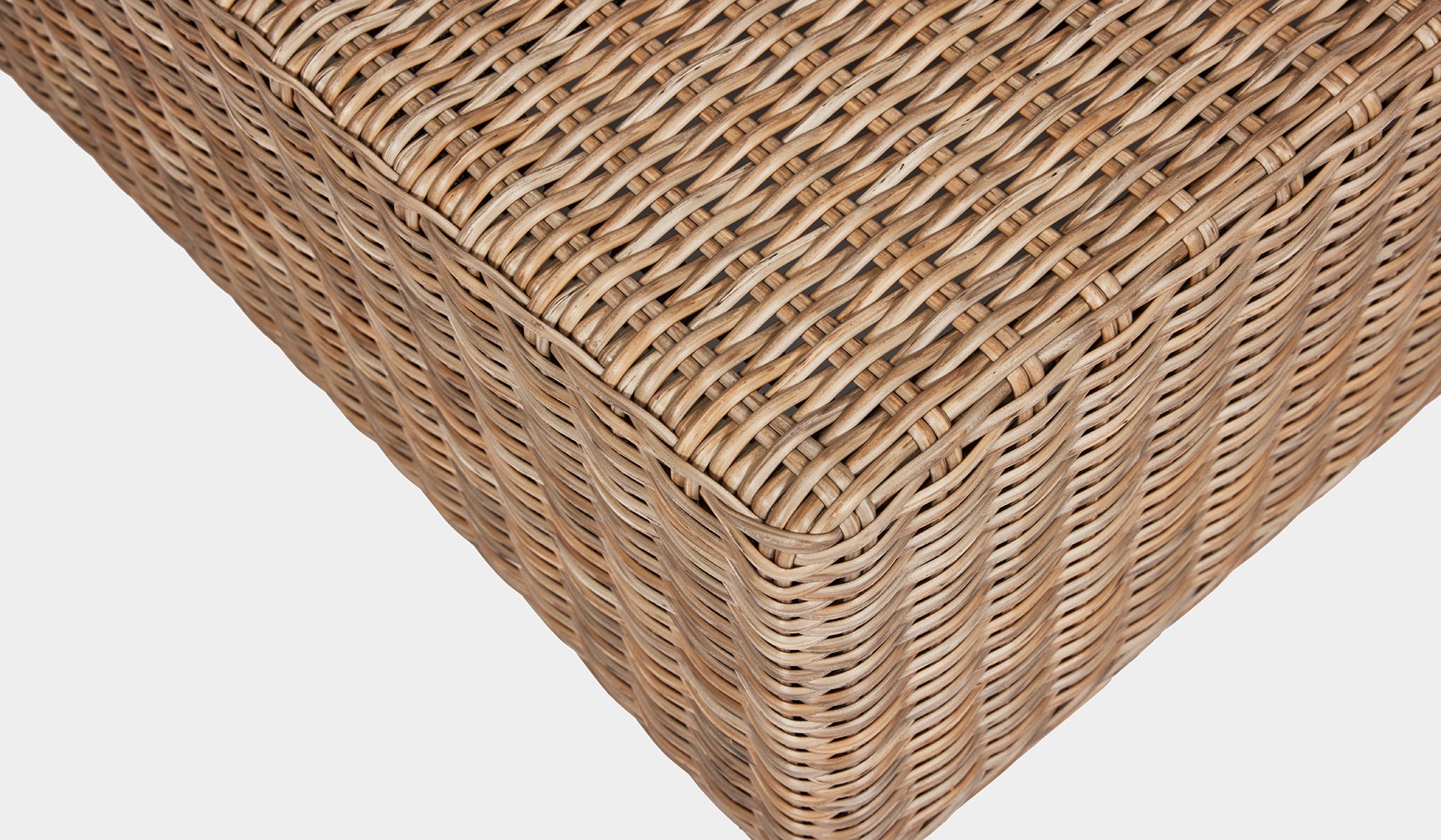 wicker outdoor ottoman natural