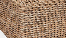 Load image into Gallery viewer, wicker outdoor ottoman natural colour