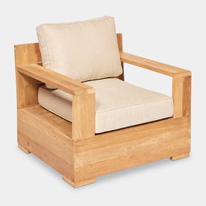 monte 1 seater with beige cushion