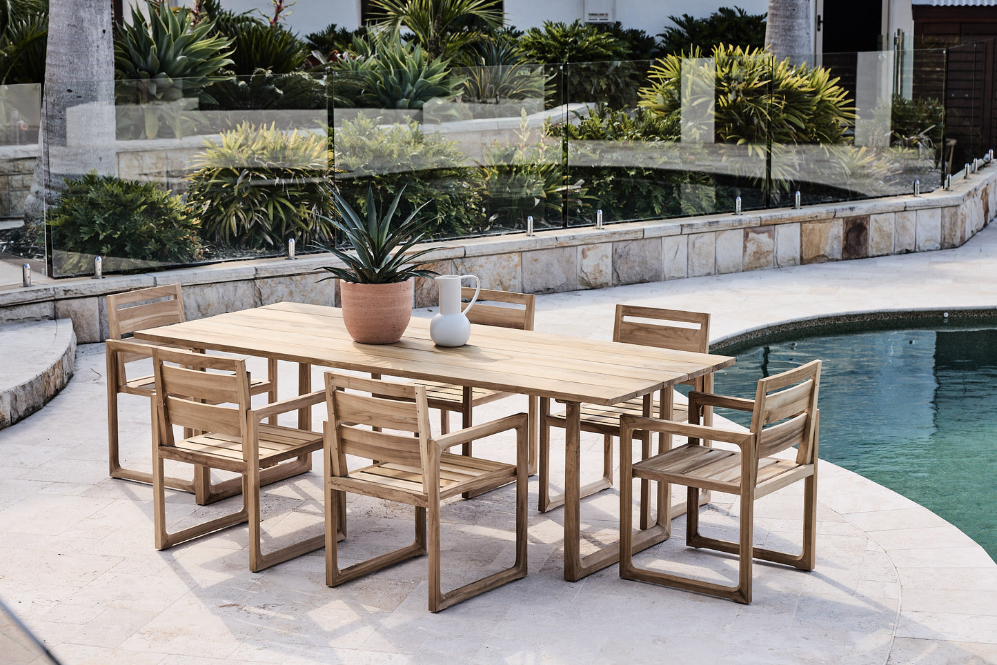 Mykonos Outdoor Dining Setting in Teak