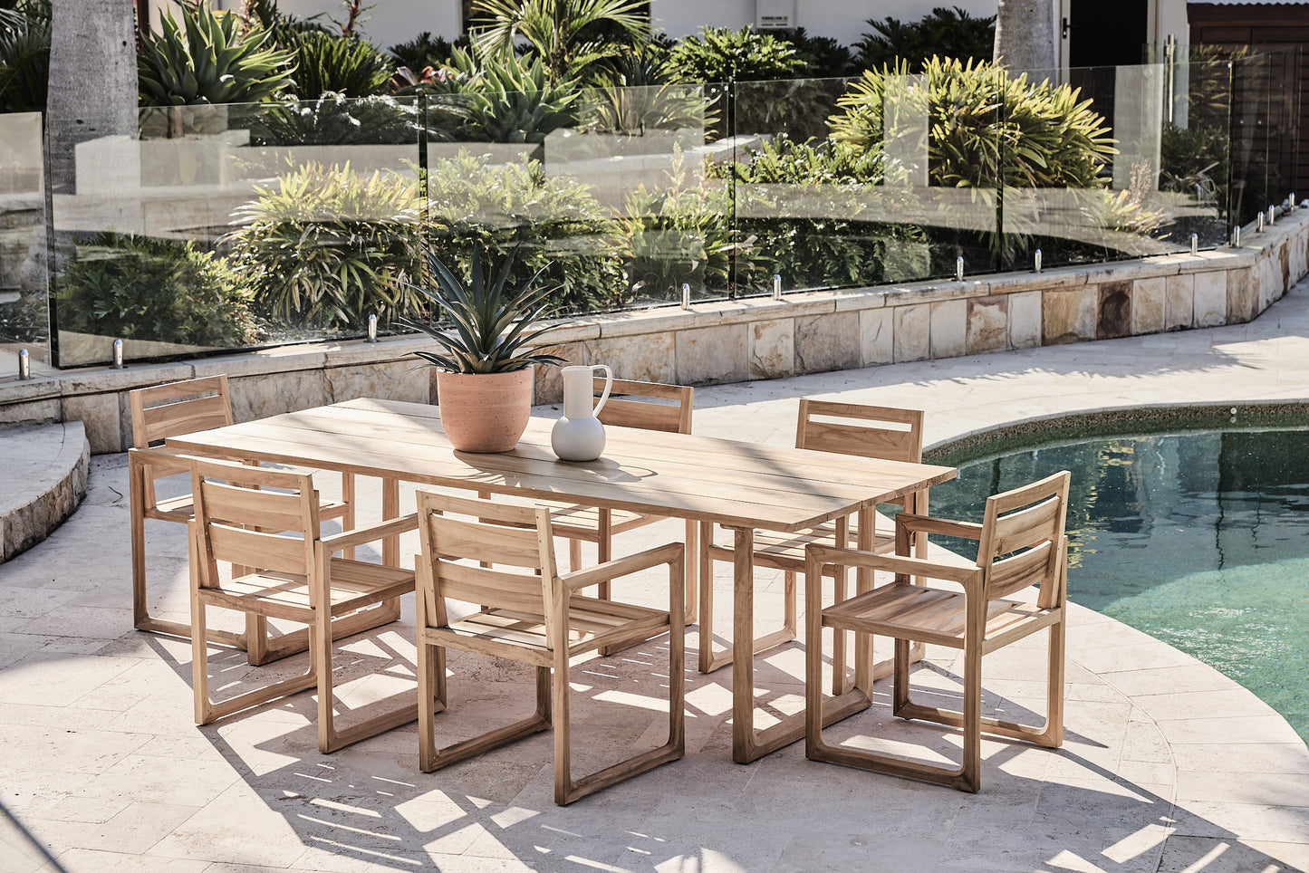 Mykonos Outdoor Dining Setting in Tea