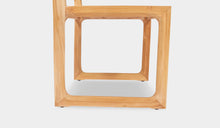 Load image into Gallery viewer, square leg outdoor dining chair no arms teak