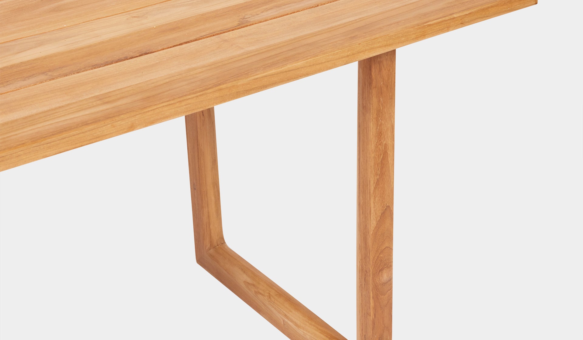 u shape teak outdoor table