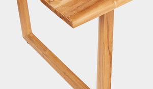teak natural outdoor table u shape leg