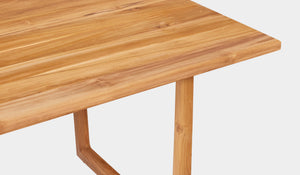 u shape leg teak outdoor table 180cm