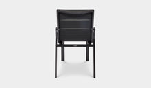 Load image into Gallery viewer, black aluminum outdoor dining chair