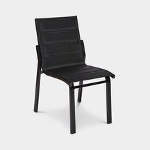 Load image into Gallery viewer, black aluminum outdoor side chair