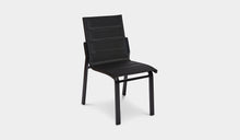 Load image into Gallery viewer, black sling outdoor dining chair aluminum